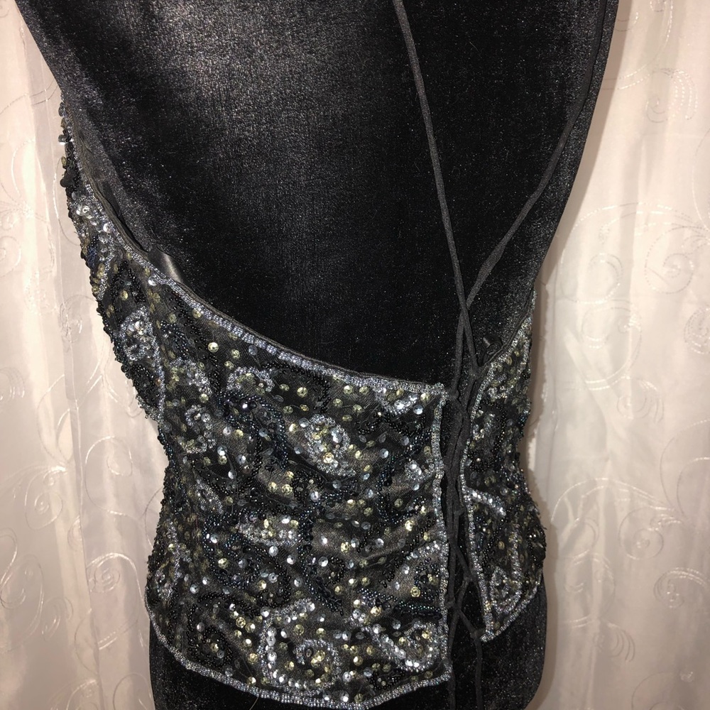 Black bling halter